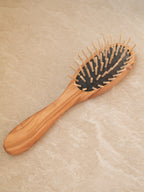 Spazzola ovale piccola con denti in legno