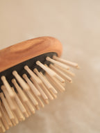 Spazzola ovale con denti in legno